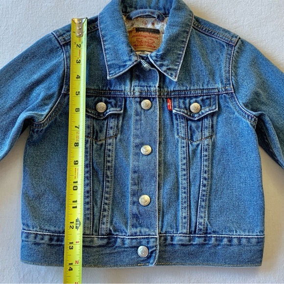 Levi’s 2003 Y2K Vintage Red Tab Blue Jean 100% Cotton Girls Denim Jacket 4T - Picture 8 of 9